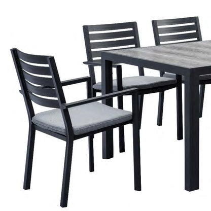 Mayfair Outdoor Dining Chair - Gunmetal