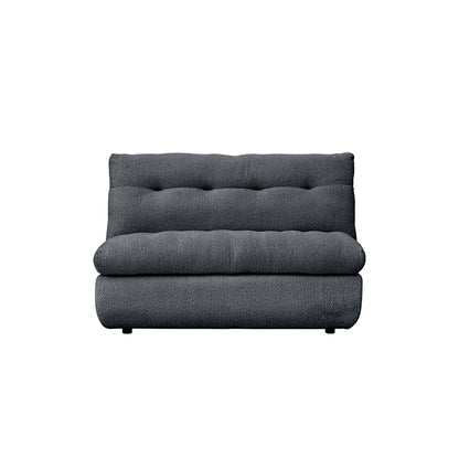 Meka 2 Seater Armless Modular Fabric Sofa - Charcoal