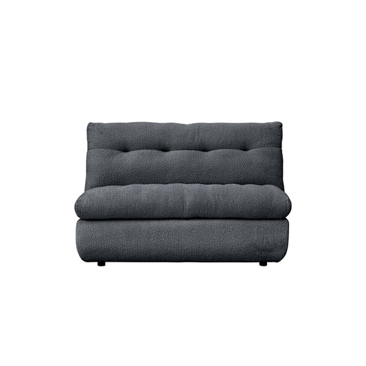 Meka 2 Seater Armless Modular Fabric Sofa - Charcoal