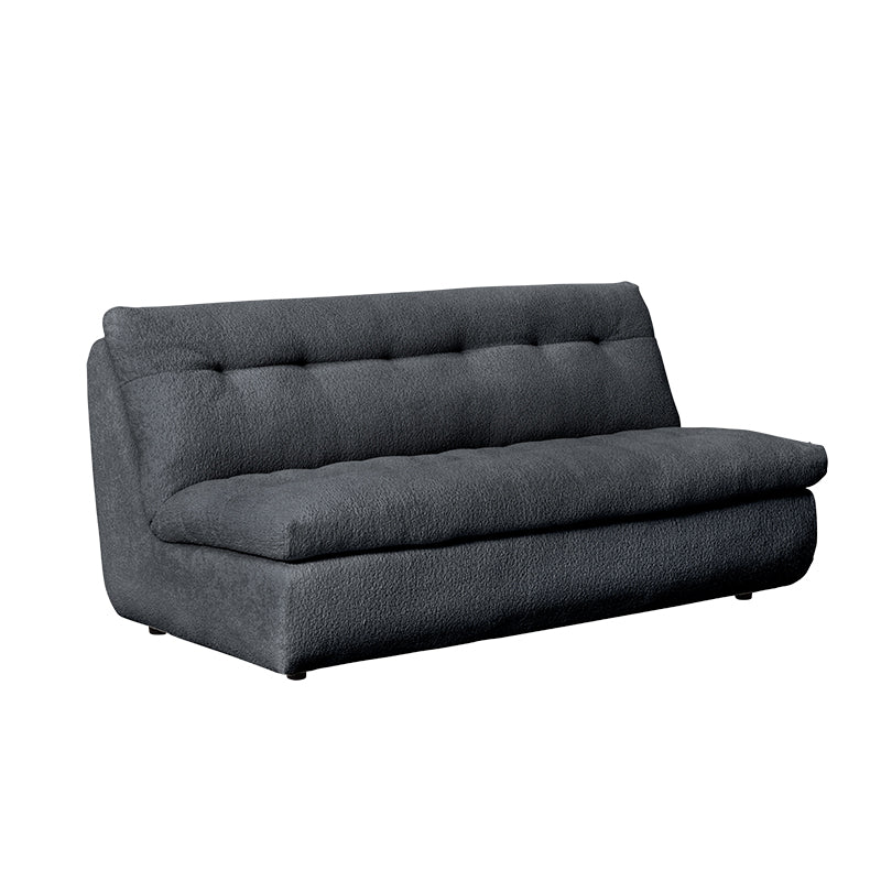 Meka 2.5 Seater Armless Modular Fabric Sofa - Charcoal