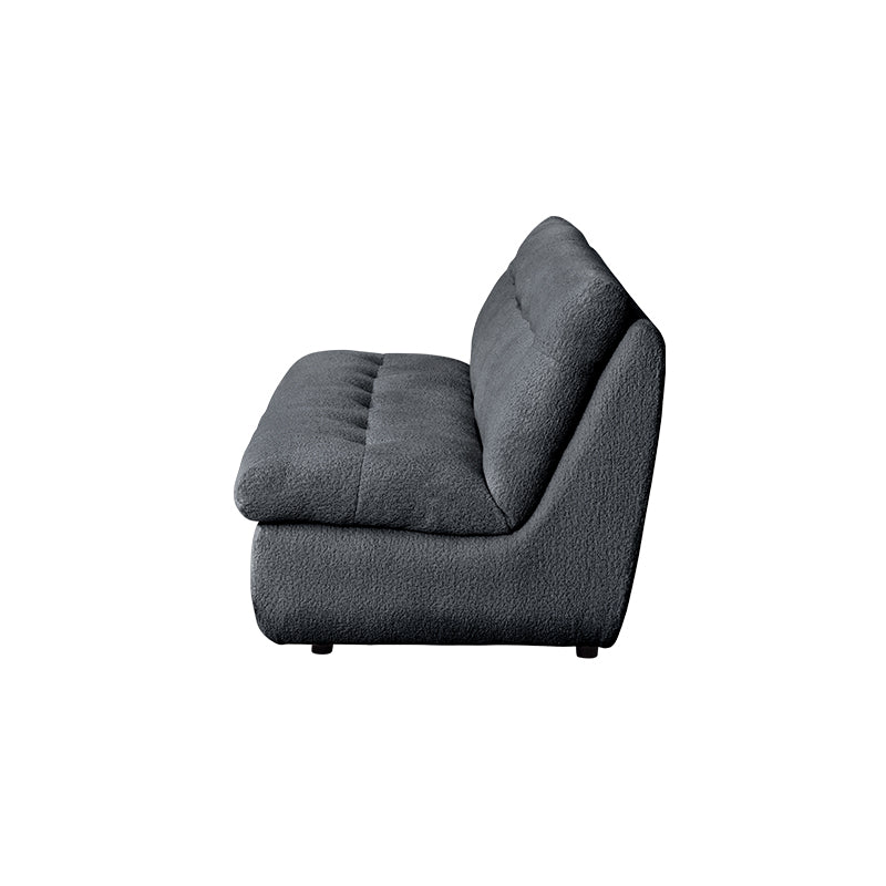 Meka 2.5 Seater Armless Modular Fabric Sofa - Charcoal
