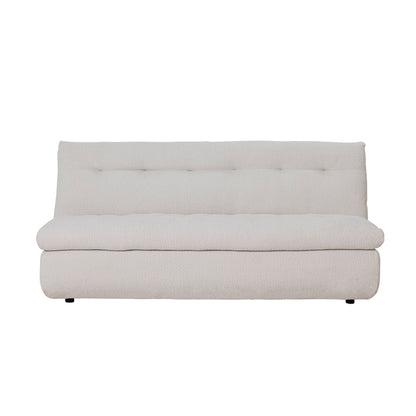 Meka 2.5 Seater Armless Modular Fabric Sofa - Oyster