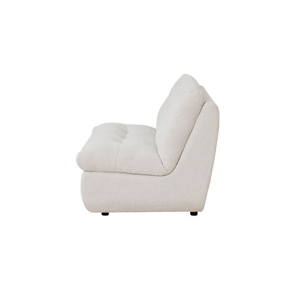 Meka 2.5 Seater Armless Modular Fabric Sofa - Oyster