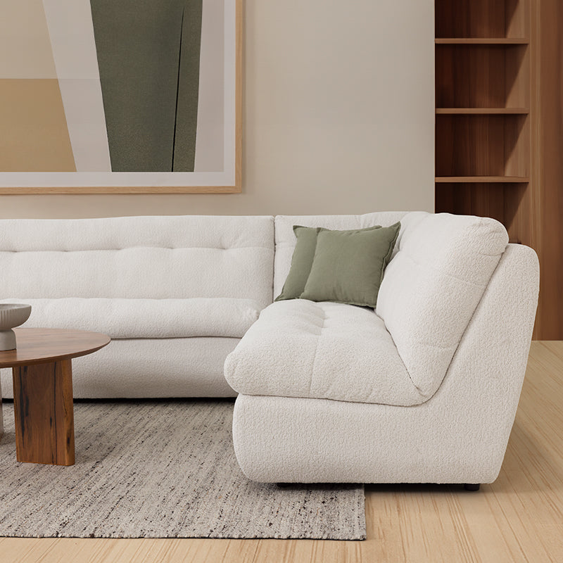 Meka 2.5 Seater Armless Modular Fabric Sofa - Oyster
