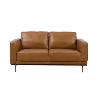 Milan 2 Seater Leather Sofa - Tan