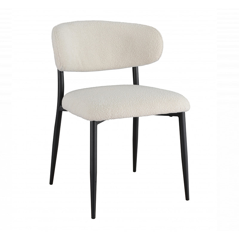Milan Dining Chair - Off White Boucle
