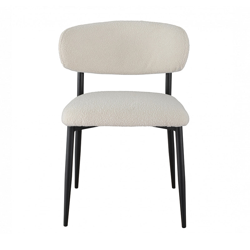 Milan Dining Chair - Off White Boucle