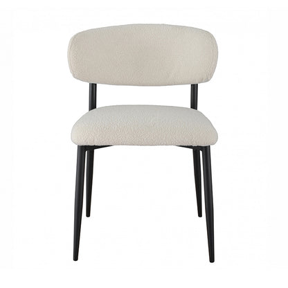 Milan Dining Chair - Off White Boucle