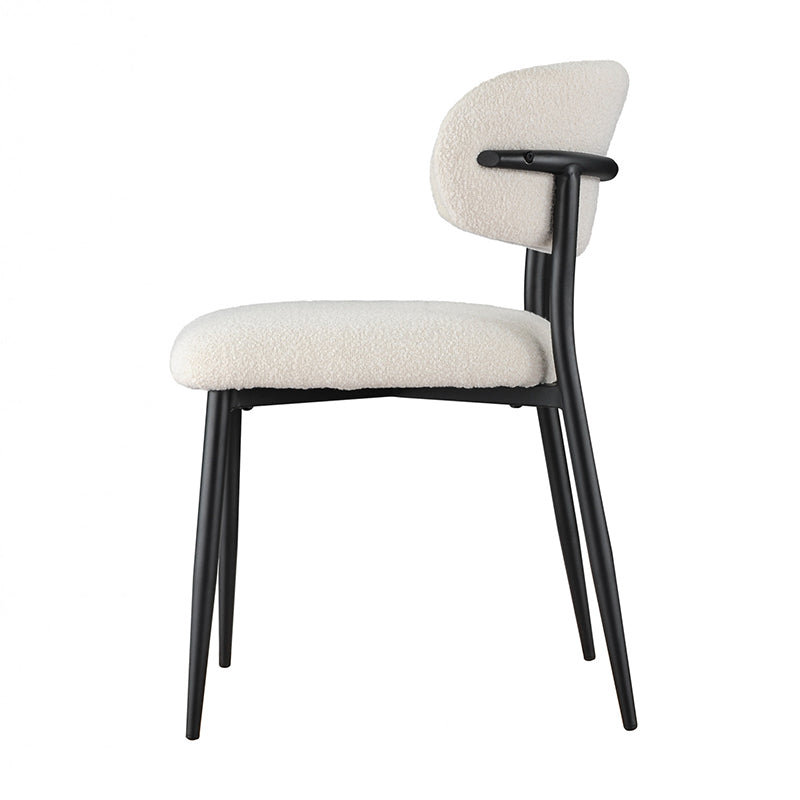 Milan Dining Chair - Off White Boucle