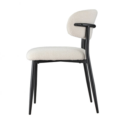 Milan Dining Chair - Off White Boucle