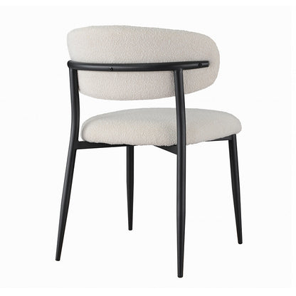 Milan Dining Chair - Off White Boucle