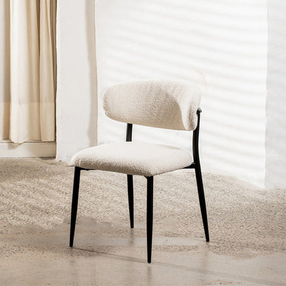 Milan Dining Chair - Off White Boucle
