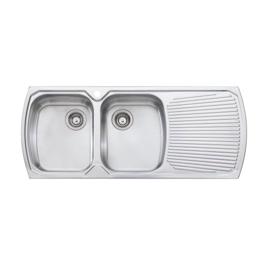 OLIVERI SINK MONET 1200MM LH DOUBLE BOWL
