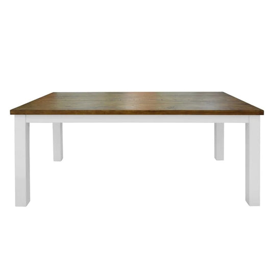 Montreal 180cm Timber Dining Table - Oak/White