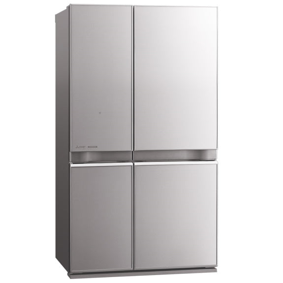 Mitsubishi Electric 635 Litre French Door Glass Refrigerator Argent Silver