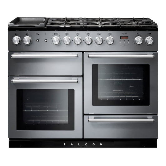Falcon Nexus 110cm 5 Burner Dual Fual Cooker - Stainless Steel & Chrome
