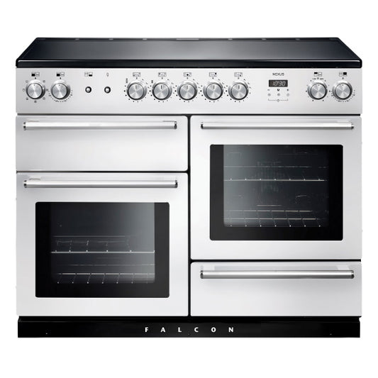 Falcon Nexus 110cm Induction Hob Cooker - White & Chrome