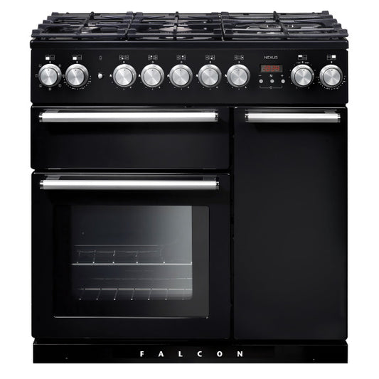 Falcon 90cm Nexus Dual Fuel Cooker - Black & Chrome