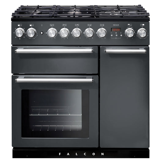 Falcon Nexus 90cm Dual Fuel Cooker - Slate & Chrome