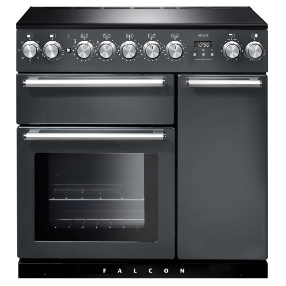 Falcon Nexus 90cm Induction Hob Cooker - Slate & Chrome