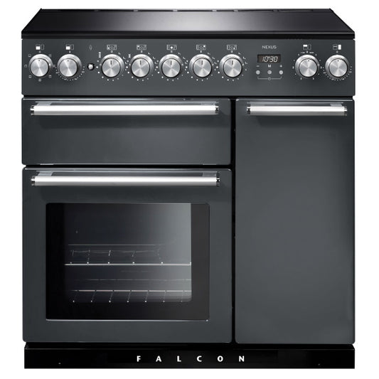 Falcon Nexus 90cm Induction Hob Cooker - Slate & Chrome