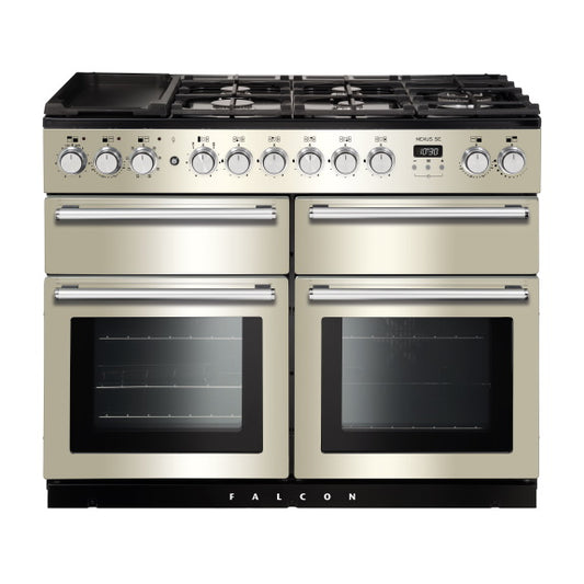Falcon Nexus SE 110cm 5 Burner Dual Fuel Cooker - Ivory & Chrome