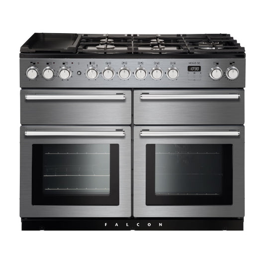 Falcon Nexus SE 110cm 5 Burner Dual Fuel Cooker - Stainless Steel & Chrome