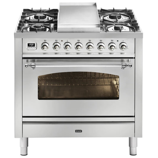 Ilve Nostalgie 90cm 5 Burner Freestanding Cooker - Graphite Matte