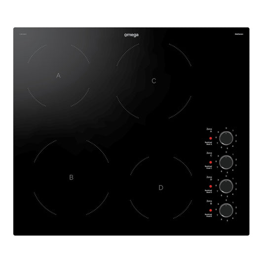 OMEGA KNOB CONTROL CERAMIC COOKTOP - COMMERCIAL EXCLUSIVE 60cm