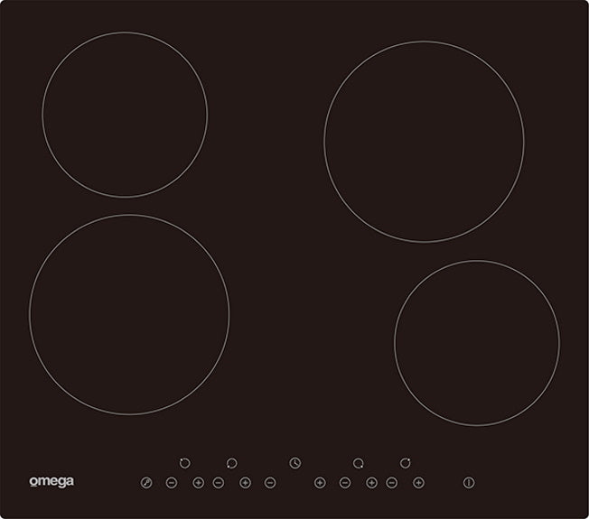 OMEGA CERAMIC COOKTOP BLACK 60cm