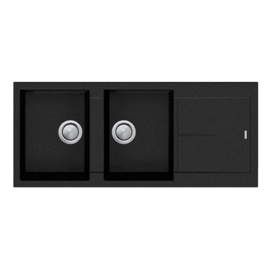 Oliveri Santorini Double Bowl Topmount Sink with Drainer