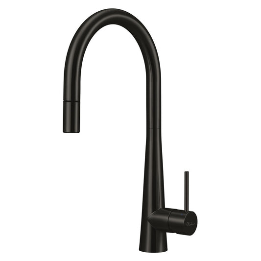 Oliveri Goose Neck Mixer Pull Out Lead Free - Black