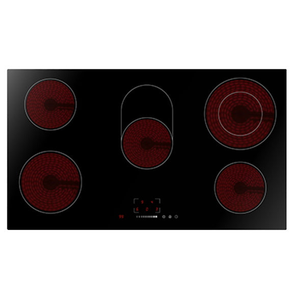 Omega 90cm 5 Zone Ceramic Electric Cooktop