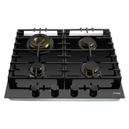Omega 60cm Gas on Glass Cooktop with Wok Burner
