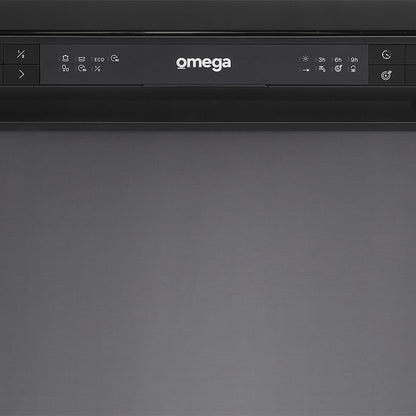 Omega 60cm Freestanding Dishwasher - Black Stainless Steel