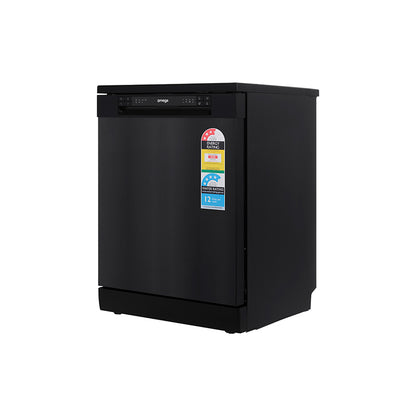 Omega 60cm Freestanding Dishwasher - Black Stainless Steel