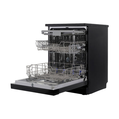 Omega 60cm Freestanding Dishwasher - Black Stainless Steel