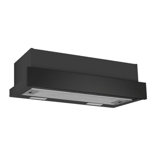 Omega 60cm Slide-out Rangehood - Black