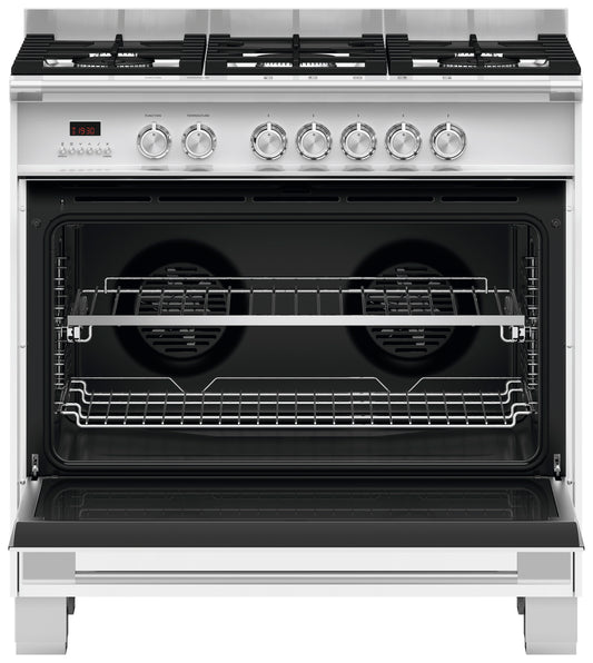 Fisher & Paykel 90cm Dual Fuel Freestanding Cooker - White