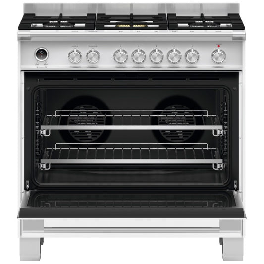 Fisher & Paykel 90cm Dual Fuel Freestanding Cooker - White
