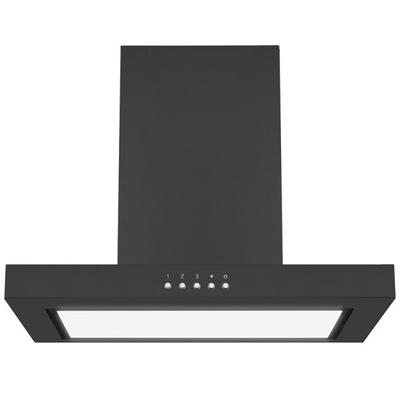 Omega 60cm Canopy Rangehood - Matte Black