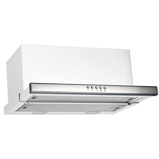 OMEGA SLIDEOUT RANGEHOOD WHITE WITH SS PANEL 60cm