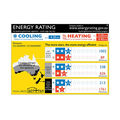 Panasonic 2/5.0kW Air Conditioner Split Reverse Inverter With Air Purification