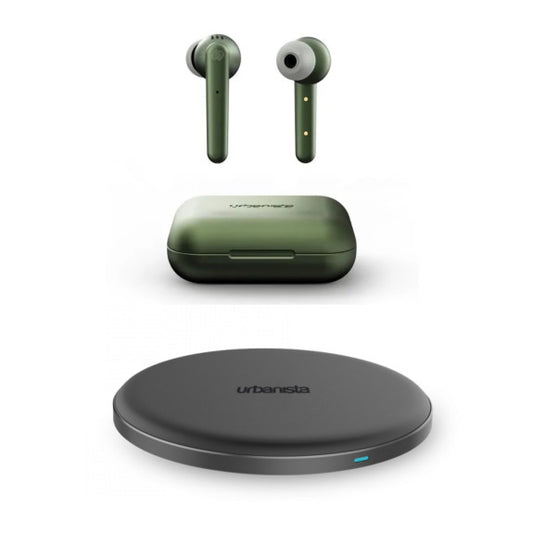 Urbanista Paris + Lyon Charger and Headphones Bundle - Green