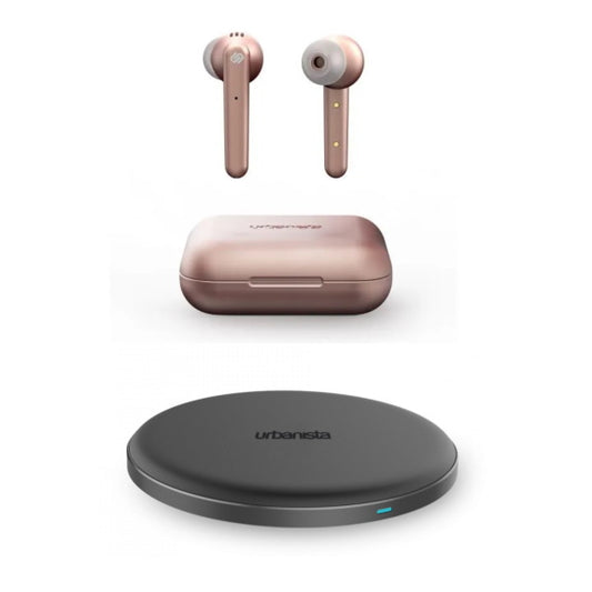 Urbanista Paris + Lyon Charger and Headphones Bundle - Rose Gold