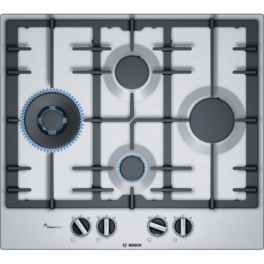 BOSCH SERIES 6 GAS COOKTOP STAINLESS STEEL 60CM