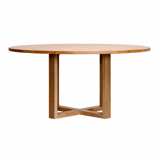 Perisher 160cm Round Timber Dining Table - Natural