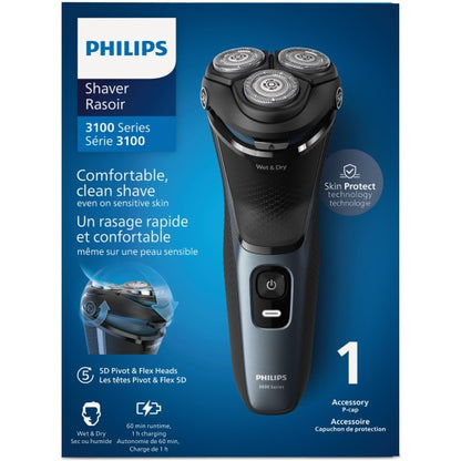 Philips Shaver Ser 3000 5D Pivot & Flex Heads Wet & Dry Pop-Up Trimmer