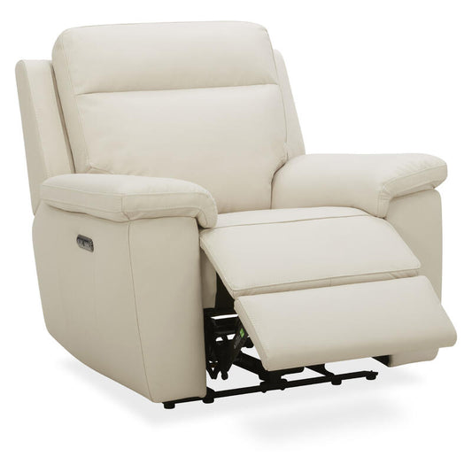 Potenza Electric Recliner Leather Armchair - Taupe