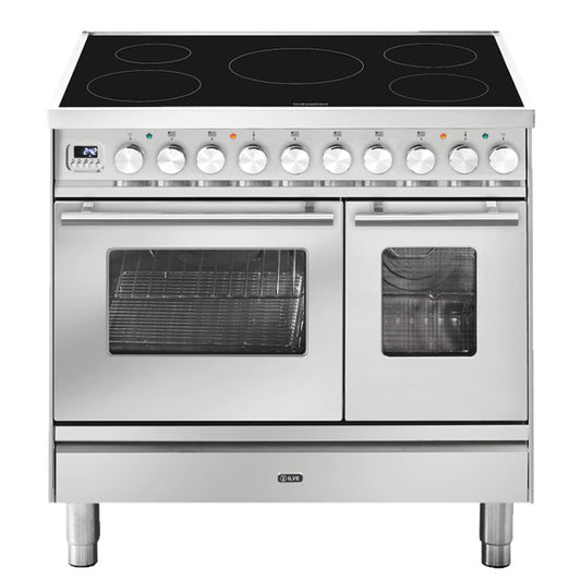 Ilve Professional Plus 90cm 5 Zone Double Oven Freestanding Cooker - Stainless Steel